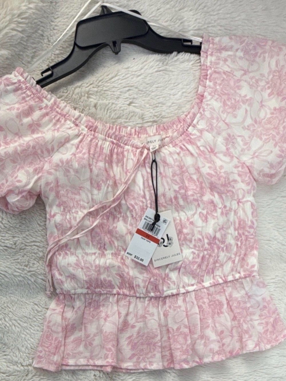 Sincerely Jules Light Pink Floral Peplum Blouse
